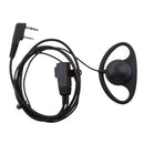 D Shape Ear Hook Earpiece Headset With PTT & Mic For Baofeng Kenwood TK Series and other 2 Pin Radios