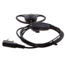 D Shape Ear Hook Earpiece Headset With PTT & Mic For Baofeng Kenwood TK Series and other 2 Pin Radios