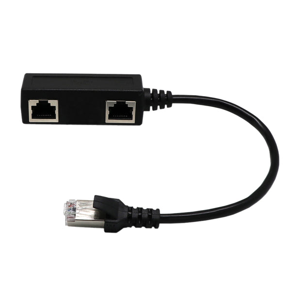 1 To 2 Socket LAN Ethernet Network RJ45 Plug Splitter Extender Adapter Connector