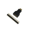 3 in 1 Mini-HDMI to HDMI Adapter + Micro USB to USB Female Cable + Male GPIO Header for Raspberry Pi Zero Adapter Kit Black