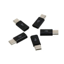 5Pieces USB 3.1 Type C Male To Micro USB Female Adapter Converter Metal Connectors