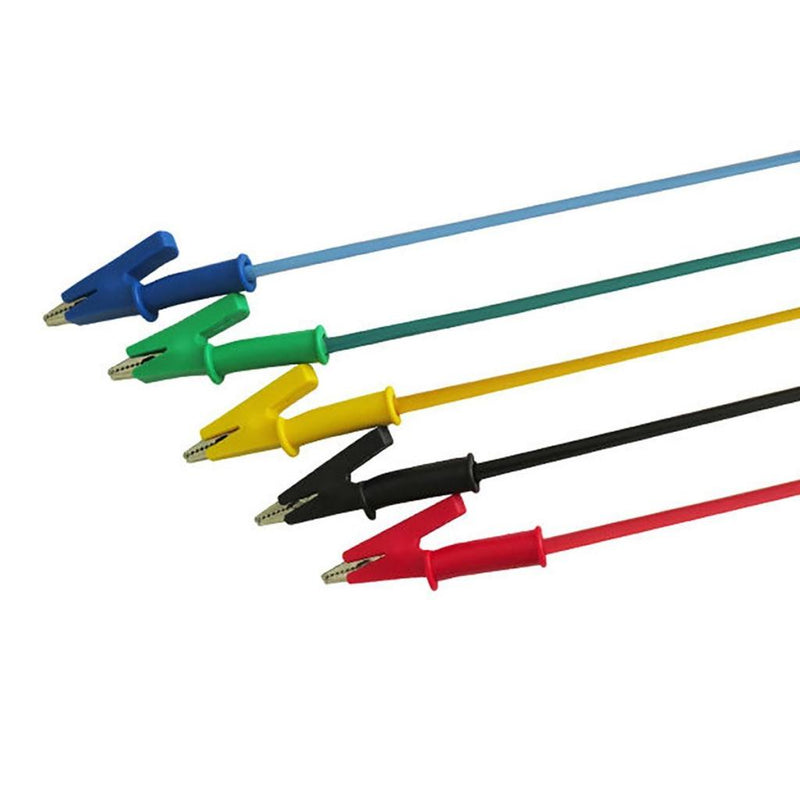 1 Set of Silicone Banana Plug to Crocodile Alligator Clip Test Probe Lead Wire