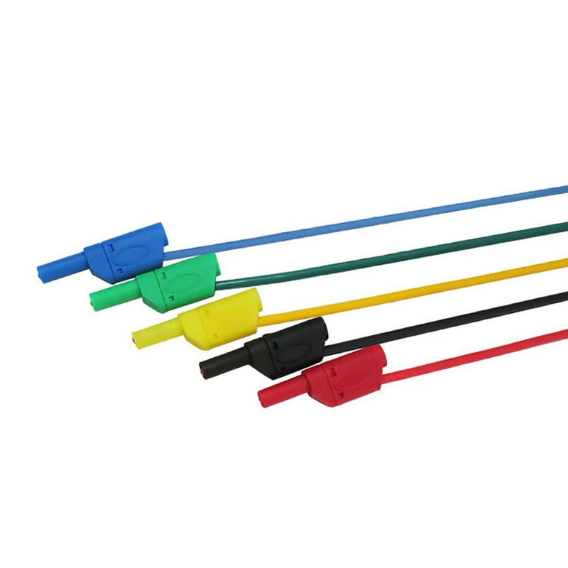 1 Set of Silicone Banana Plug to Crocodile Alligator Clip Test Probe Lead Wire