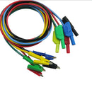 1 Set of Silicone Banana Plug to Crocodile Alligator Clip Test Probe Lead Wire
