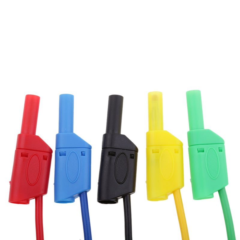 1 Set of Silicone Banana Plug to Crocodile Alligator Clip Test Probe Lead Wire