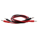 2 Pieces 1m 4mm Silicone Banana Plug to Stackable Banana Plug Test Cable Lead for Multimeter