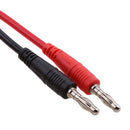 2 Pieces 1m 4mm Silicone Banana Plug to Stackable Banana Plug Test Cable Lead for Multimeter