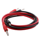 2 Pieces 1m 4mm Silicone Banana Plug to Stackable Banana Plug Test Cable Lead for Multimeter