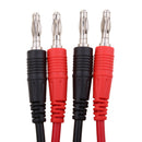 2 Pieces 1m 4mm Silicone Banana Plug to Stackable Banana Plug Test Cable Lead for Multimeter
