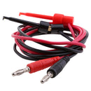 1Set 1M 4mm Silicone Banana Plug to Test Hook Clip Probe Lead Wire Cable Test Leads Kits