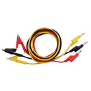 1Set 1M 4mm Silicone Banana Plug to Crocodile Alligator Clip Test Probe Lead Wire Cable Test Leads Kits