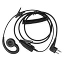 Coiled PTT Earpiece Headset Microphone For Motorola Walkie Talkie Radio