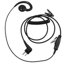Coiled PTT Earpiece Headset Microphone For Motorola Walkie Talkie Radio