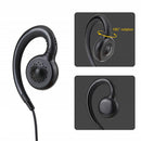 Coiled PTT Earpiece Headset Microphone For Motorola Walkie Talkie Radio