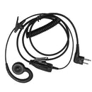 Coiled PTT Earpiece Headset Microphone For Motorola Walkie Talkie Radio