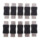 10 Pieces USB A Female To Female Adapter Coupler Changer Connector Converter Hub