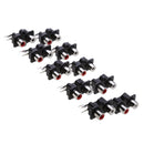 10pcs Solder Type Right Angle Female Jack 2 RCA Socket Connector Board DIY