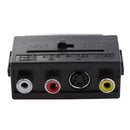 2 Pieces 21Pin SCART Male Plug To Composite 3RCA S-Video AV TV Audio Adapter