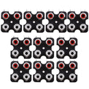 10pcs Solder Type Right Angle Female Jack 4 RCA Socket Connector Board DIY