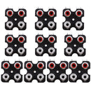 10pcs Solder Type Right Angle Female Jack 4 RCA Socket Connector Board DIY