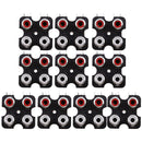 10pcs Solder Type Right Angle Female Jack 4 RCA Socket Connector Board DIY