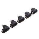 5Pieces Right Angle DC Power Micro USB Male To 5.5x2.1mm Female Adapter