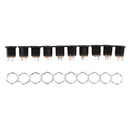 10pcs DC Power Adapter Socket Female Panel Mount Connector 3-Pin 5.5 x 2.1mm