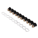 10pcs DC Power Adapter Socket Female Panel Mount Connector 3-Pin 5.5 x 2.1mm