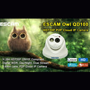 Escam OWL QD100 IP Camera Night Vision Onvif 3.6mm len HD 720P H.264 1/4 CMOS P2P Mini Camera IR Security CCTV Camera