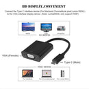USB3.1 Type C USB-C To Female VGA Adapter Cable For Macbook Chromebook