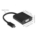 USB3.1 Type C USB-C To Female VGA Adapter Cable For Macbook Chromebook