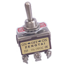 Toggle Switch, 3PDT On/Off/On 3 Position 6 Pins Momentary, AC 250V 15A
