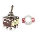 AC 250V,15A/380V,10A ON/ON 2 Position 3PDT 9 Terminals Rocker Toggle Switch