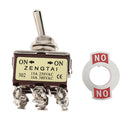 AC 250V,15A/380V,10A ON/ON 2 Position 3PDT 9 Terminals Rocker Toggle Switch