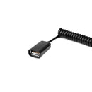 USB 2.0 Male to Female USB Cable Extended Extension Spring Cable Cord Extender for Laptop Computer PC 3m