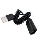 USB 2.0 Male to Female USB Cable Extended Extension Spring Cable Cord Extender for Laptop Computer PC 3m