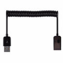 USB 2.0 Male to Female USB Cable Extended Extension Spring Cable Cord Extender for Laptop Computer PC 3m
