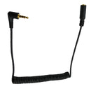 90 Degree Right Angled 3.5mm 4poles Audio Stereo Male to Female Extension Cable 1.5m Black