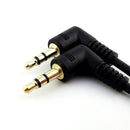 5ft 90 Degree Angle 3.5mm Male to Male Jack Stereo Audio Coiled Spring Aux Extension Cable Cord for Smart Phone, CD, PC, MP3