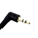 5ft 90 Degree Angle 3.5mm Male to Male Jack Stereo Audio Coiled Spring Aux Extension Cable Cord for Smart Phone, CD, PC, MP3