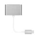 2in1 USB 3.1 Type C USB C To VGA + HDMI Converter Cable Adapter Adaptor Gray