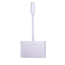 2in1 USB 3.1 Type C USB C To VGA + HDMI Converter Cable Adapter Adaptor Silver