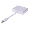 2in1 USB 3.1 Type C USB C To VGA + HDMI Converter Cable Adapter Adaptor Silver