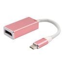 USB-C 3.1 Male to Displayport Female High Speed Ultra HD UHD 4K 1080P Video Audio AV Adaptor Converter Cable Wire Cord Plug Rose Gold