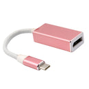 USB-C 3.1 Male to Displayport Female High Speed Ultra HD UHD 4K 1080P Video Audio AV Adaptor Converter Cable Wire Cord Plug Rose Gold