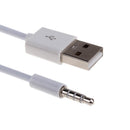 3.5mm Male AUX Audio Plug Jack to USB 2.0 Male Converter Cable Data/Charging Adapter Cable for iPod MP3 MP4