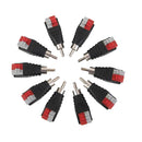 Speaker Wire Cable to Audio Male RCA Connector Adapter Jack Plug 10pcs/set