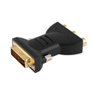 Standard DVI-I 24+5 Male To Black 3 RCA Female Connector Converter Adapter
