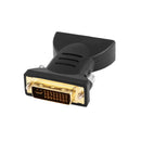 Standard DVI-I 24+5 Male To Black 3 RCA Female Connector Converter Adapter