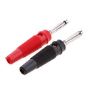 2PCS 4mm Copper Banana Plug Jack For Speaker Amplifier Test Probes Connector